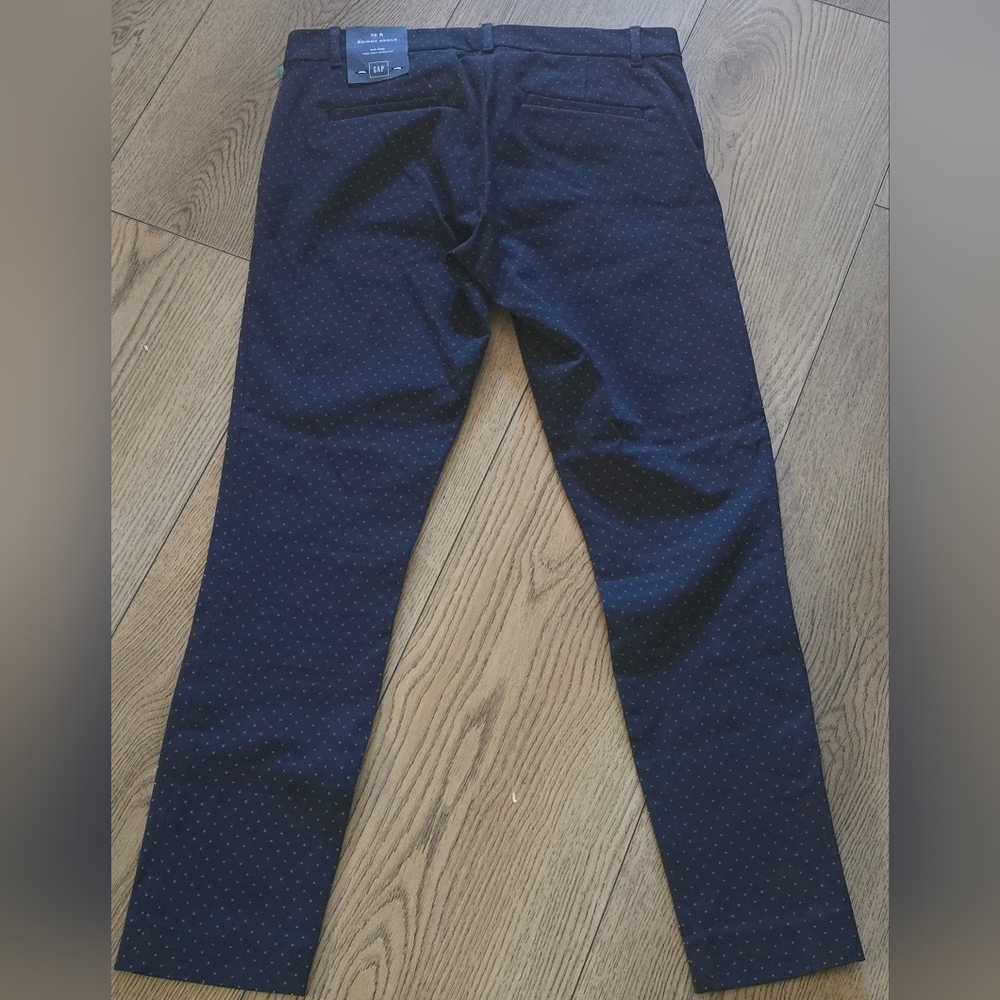 GAP Skinny Ankle Pants - Black with White Dots - Picture 3 of 9